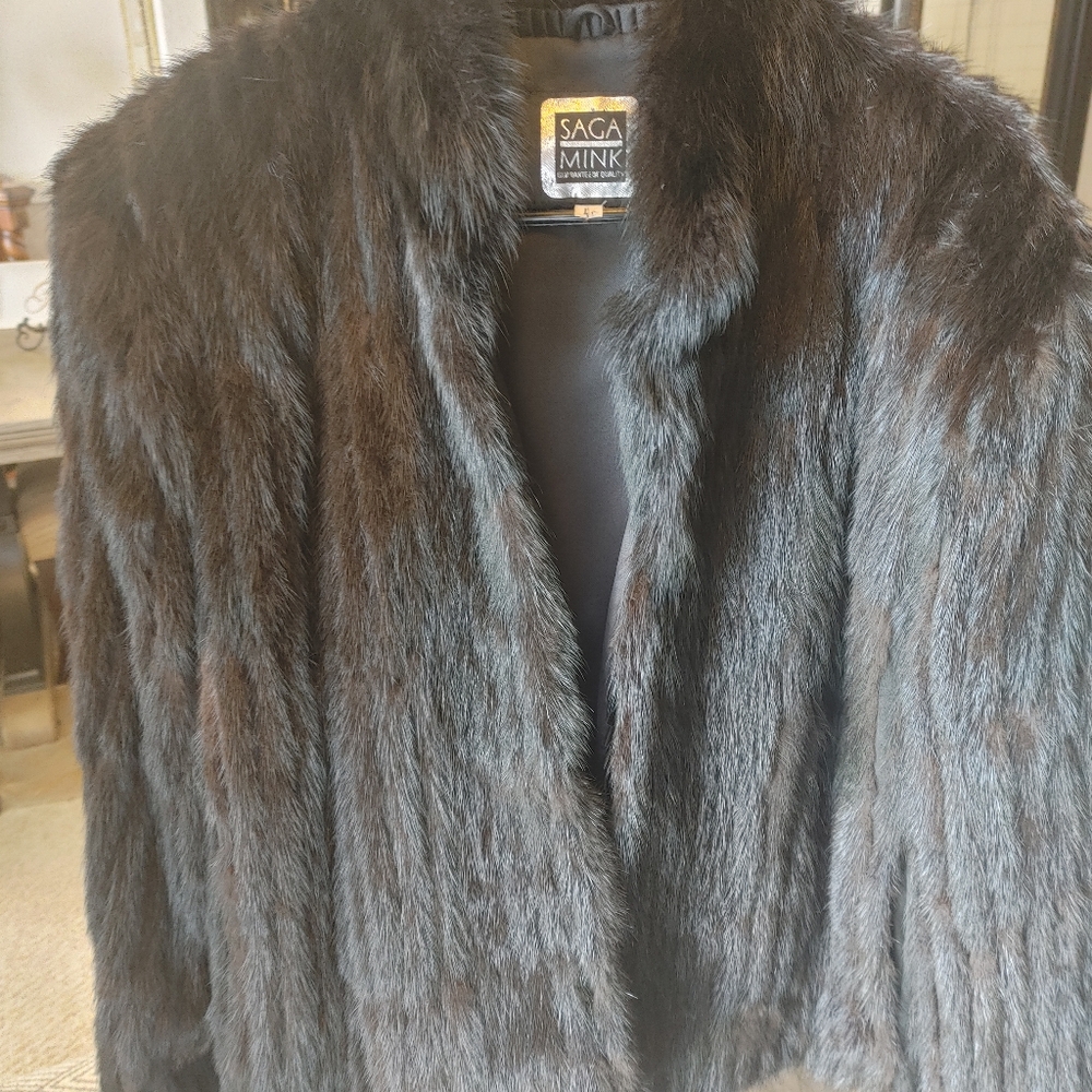 Faux mink jacket